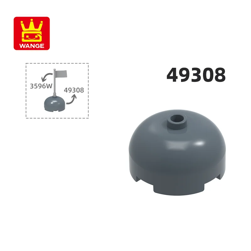

WANNGE 49308 100 г/45 шт. 3x3 купола с 3 отверстиями, с отверстиями, цвет Moc, совместимый с 49308, кирпич, детская игрушка «сделай сам»
