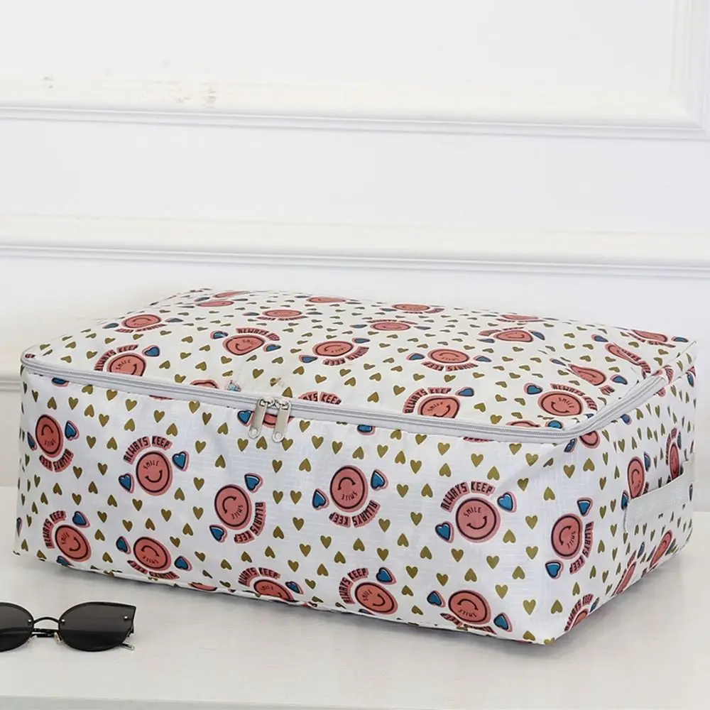 Sac de rangement pour grill Oxford Blue Flower, grande capacité, sac de rangement réutilisable pour couette florale, degré d'humidité, lavable