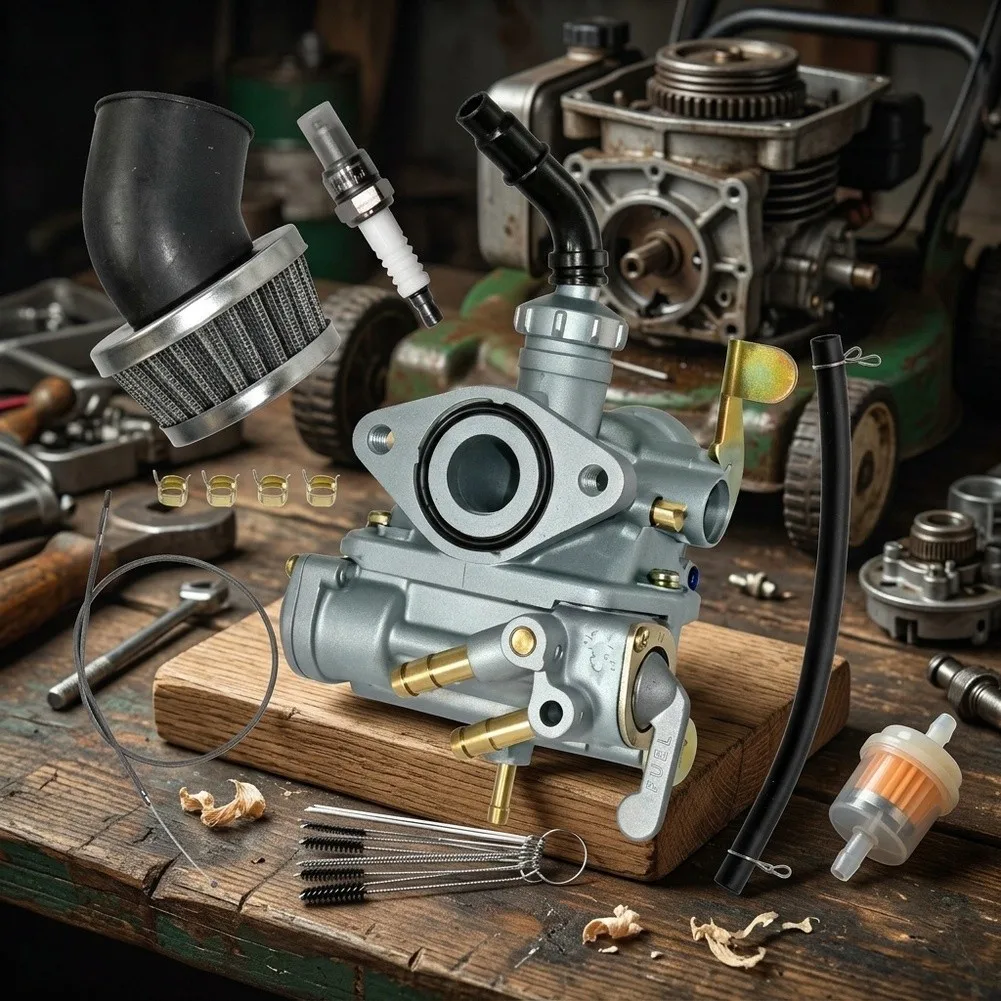 For Motorcycle Restoration Carburetor For CT70 As Shown Includes Spark Filter Includes Fuel Filter Steel Construction