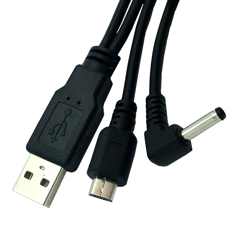 USB 2.0 A Male To Micro 5P Male + Power DC 35135 Data Y Cable 50cm；USB with power supply Cable