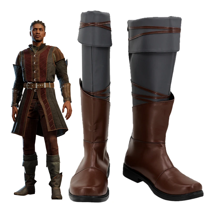 

Baldur's Gate 3 BG3 Gate 3 The Blade of Frontiers Wyllyam Ravengard Wyll Cosplay Shoes Early Boots M016