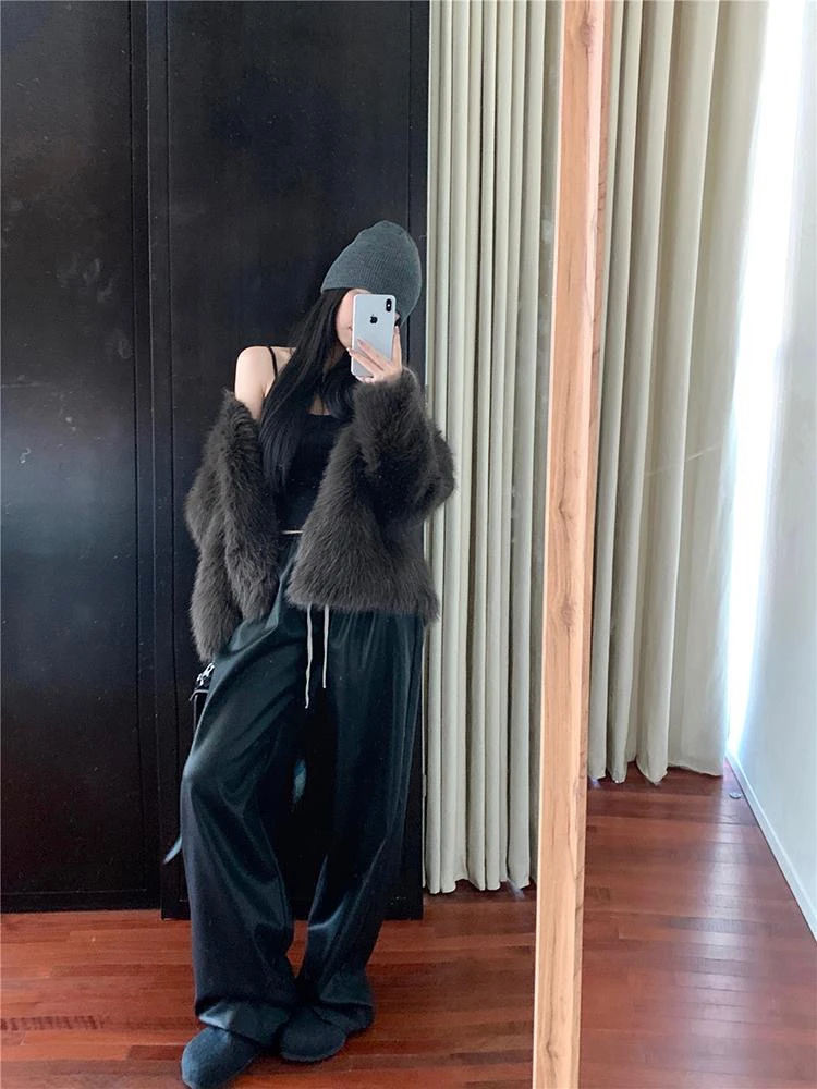 Umweltfreundlicher Damen-Pelzmantel – Ming-Pelz, integrierte Haut und Pelz, Herbst-Winter, neuer, flauschiger Luxusmantel von Sle ay