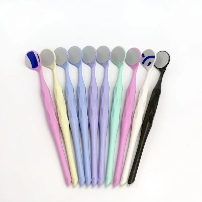 10pcs/Box Dental Double-Sided Oral Mirror No Anti Fog Examination Tool 134 ℃ Stainless Steel Autoclavable Lens Dentistry Tool