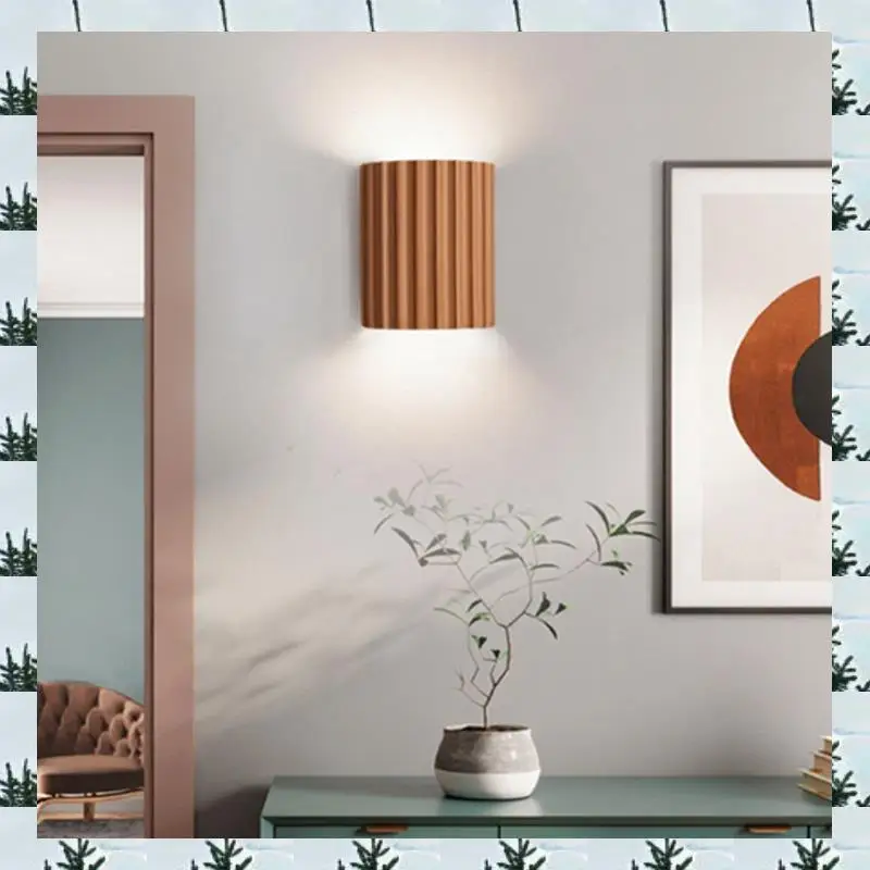

1 Piece Home Entrance Aisle Living Room Lamp Resin Wall Lamp Indoor Wall Lamp Bedside Lamp (Orange)