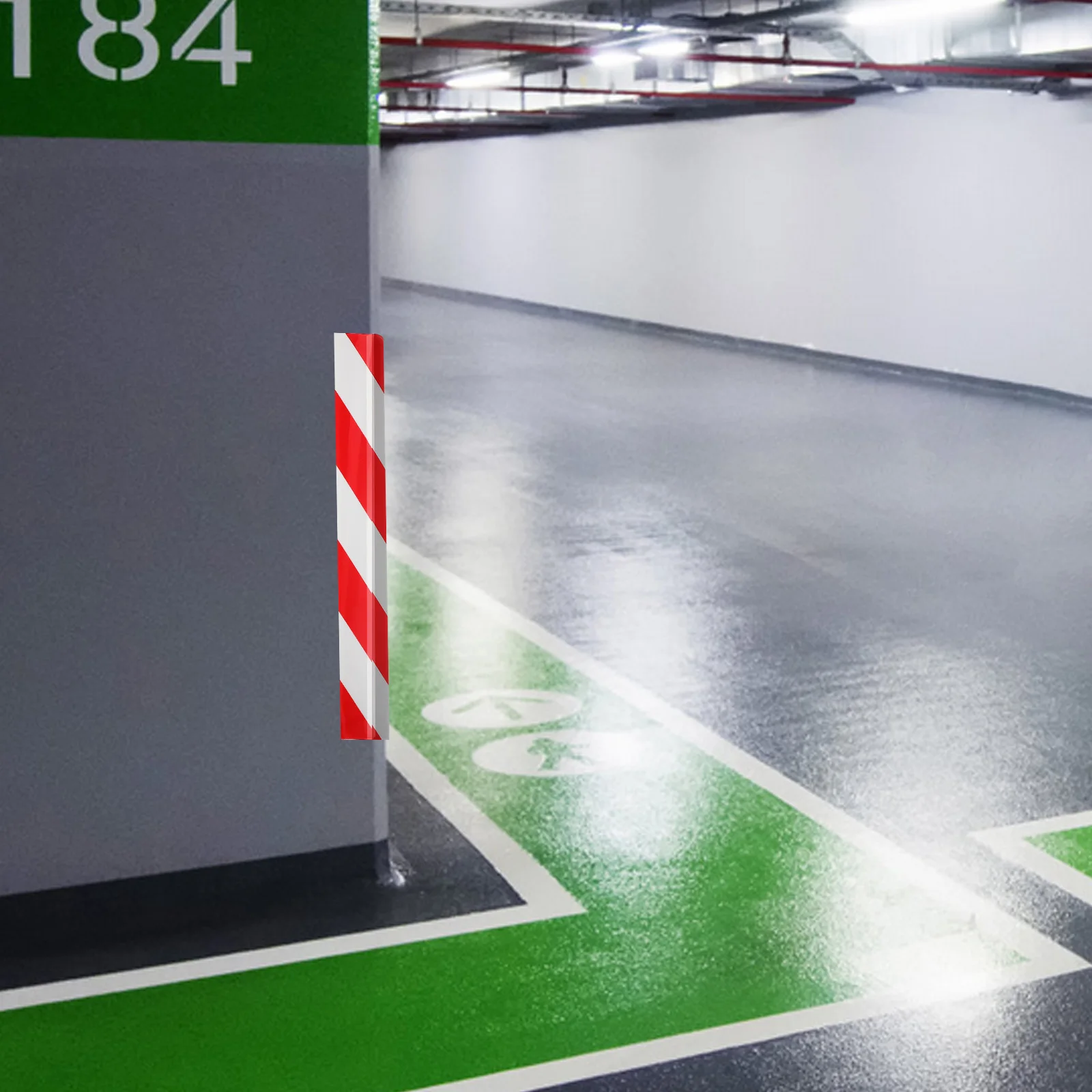 

4 шт., предупреждающие пенопластовые угловые ограждения для автомобиля, защита для стены гаража, светоотражающая подкладка для гаражного шеста, защита для бампера, защита для парковки