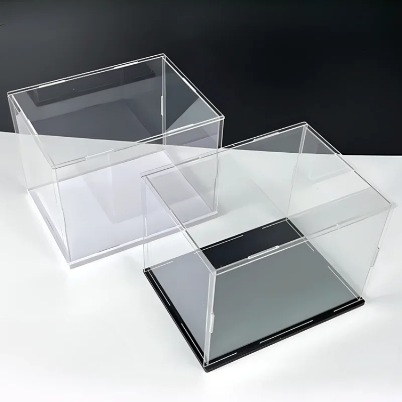 Transparent display box clay building block toy model collection figure display case dust storage box