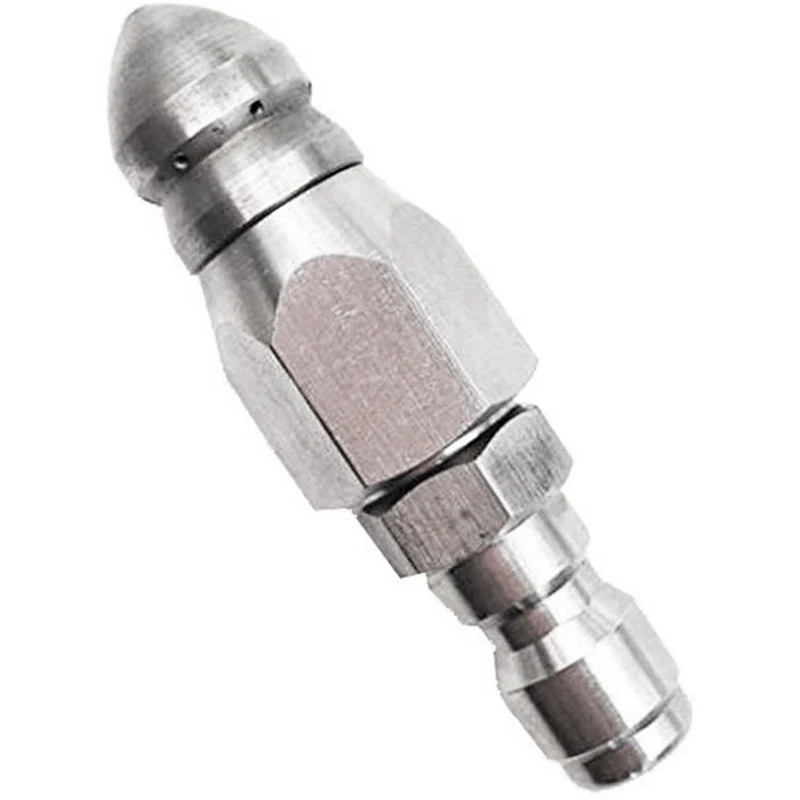 10X Pressure Washer Sewer Jetter Nozzle With Stainless Steel, Durable Design Sewer Jet Nozzle,1/4Inch Quickly Connector