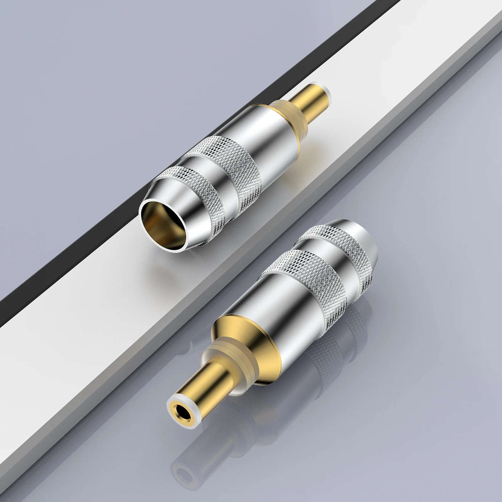 Nowe pozłacane 24-karatowym złotem złącze zasilania DC Audiocrast do audio Hi-End klasy HIFI, wtyk DC2.1 DC2.5 DC3.5x1.3mm — zdjęcie 5