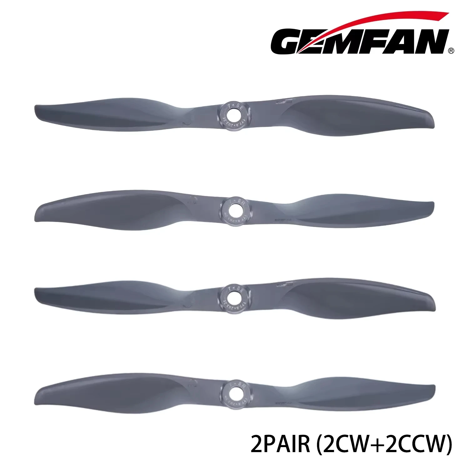 2Pair/Lot Gemfan Vortex 7 Inch Propeller 7X5 7X6 7X7 7X8 7X9 7X10 7X11 7X13 7X15 CW CCW Glass Fiber Nylon Gray Prop for RC Fixed