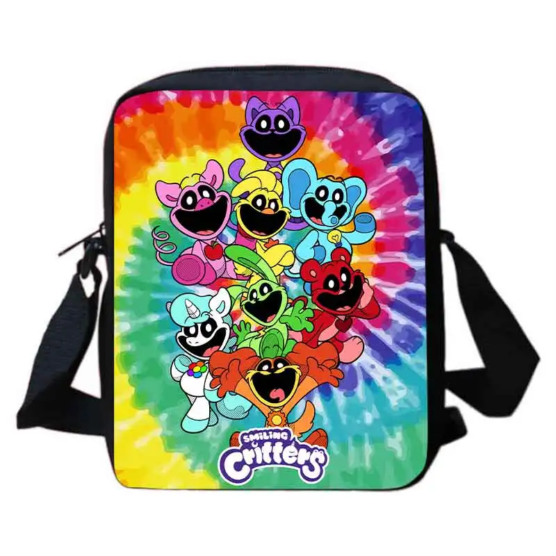 Sacs à lunch de créatures d'anime souriant, sacs d'école pour garçons et filles, sacs isothermes de dessin animé, poids léger initié, meilleur cadeau pour enfant