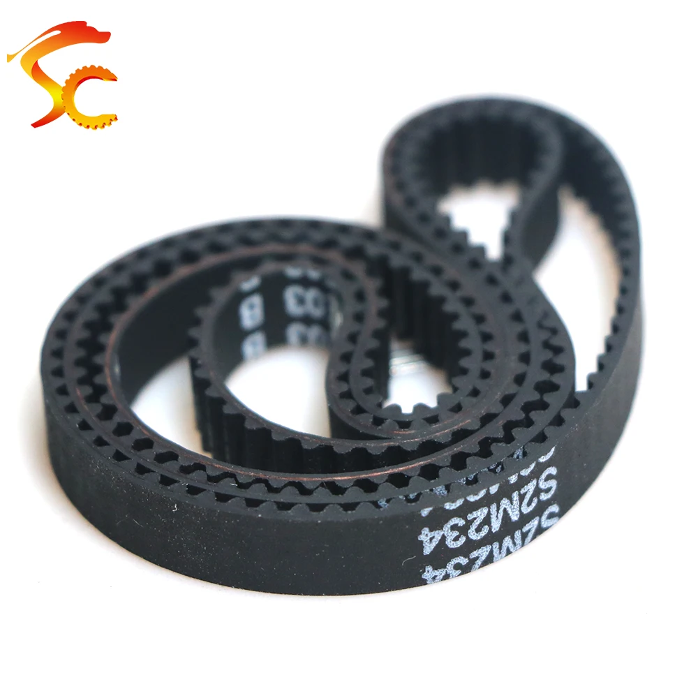 ONEFIRE S2M Timing belt Pitch length 228/234/236/238/240mm Width 6/9/10/15mm STPD 2M Rubber Synchronous belt