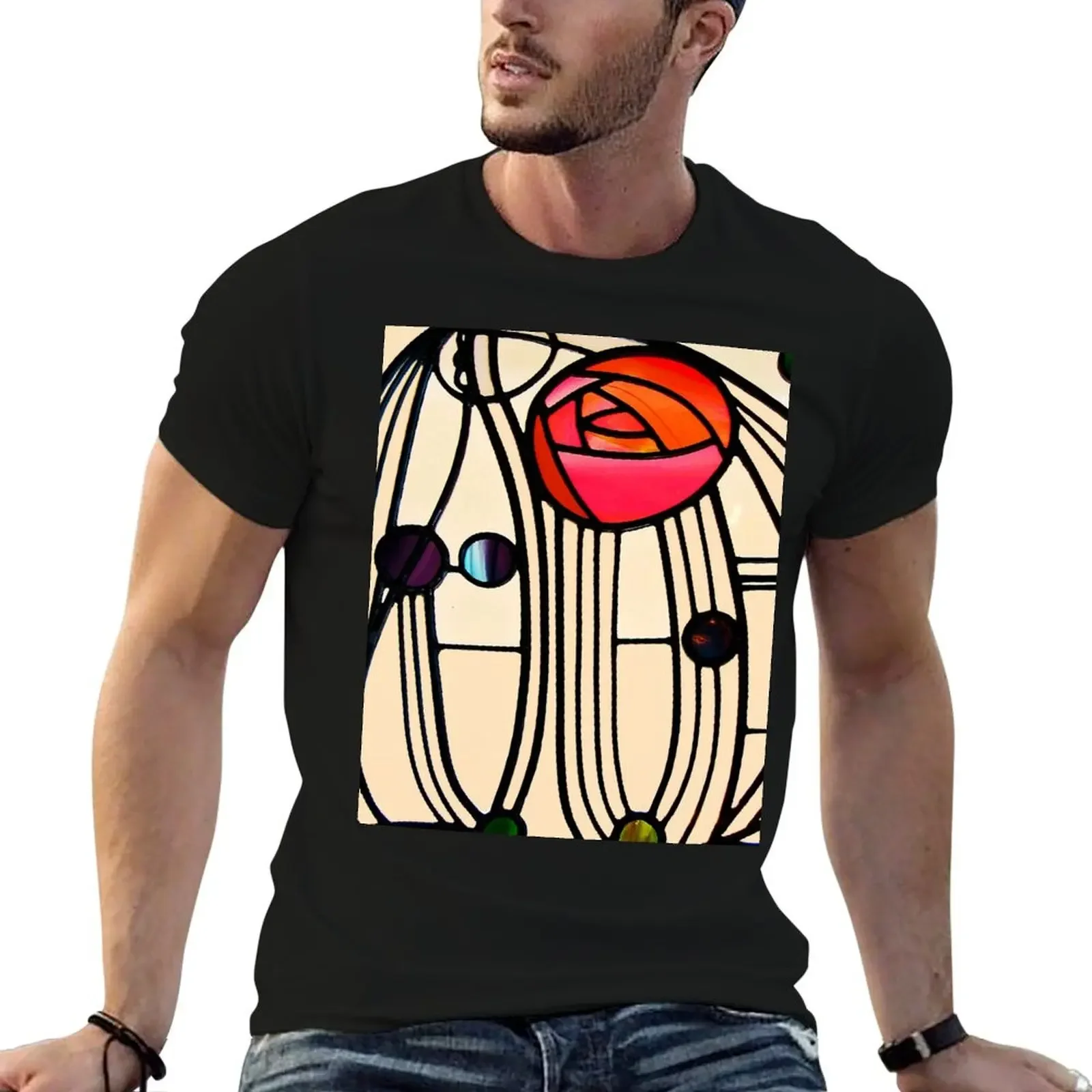 

Charles Rennie Mackintosh - Window T-Shirt basketball graphic tees oversizeds Blouse plain mens graphic t-shirts anime