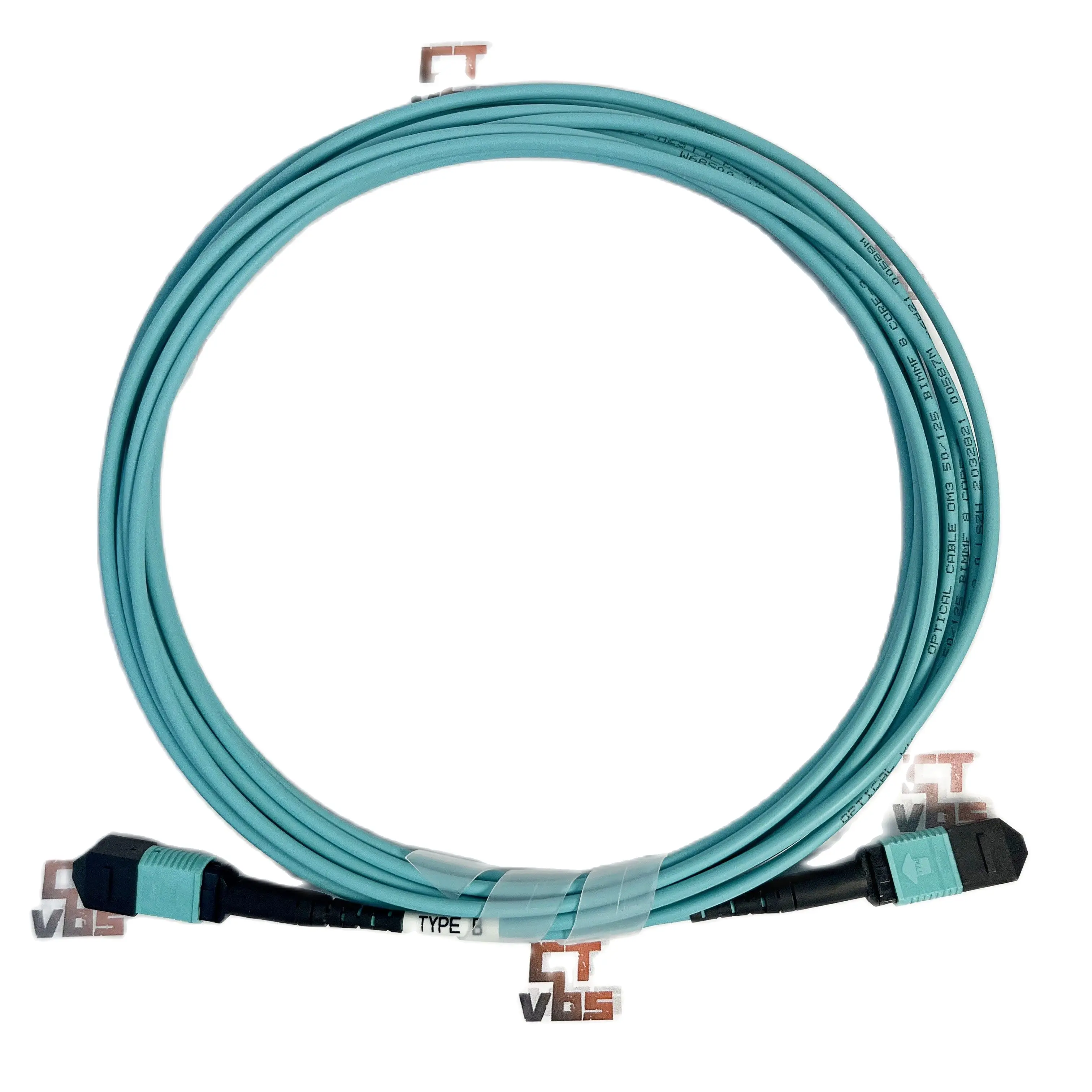 5M MPO Cable 8 Fiber Female to Female MPO-MPO Multi-Mode Type B OM3 Fiber Optical Patch Cord