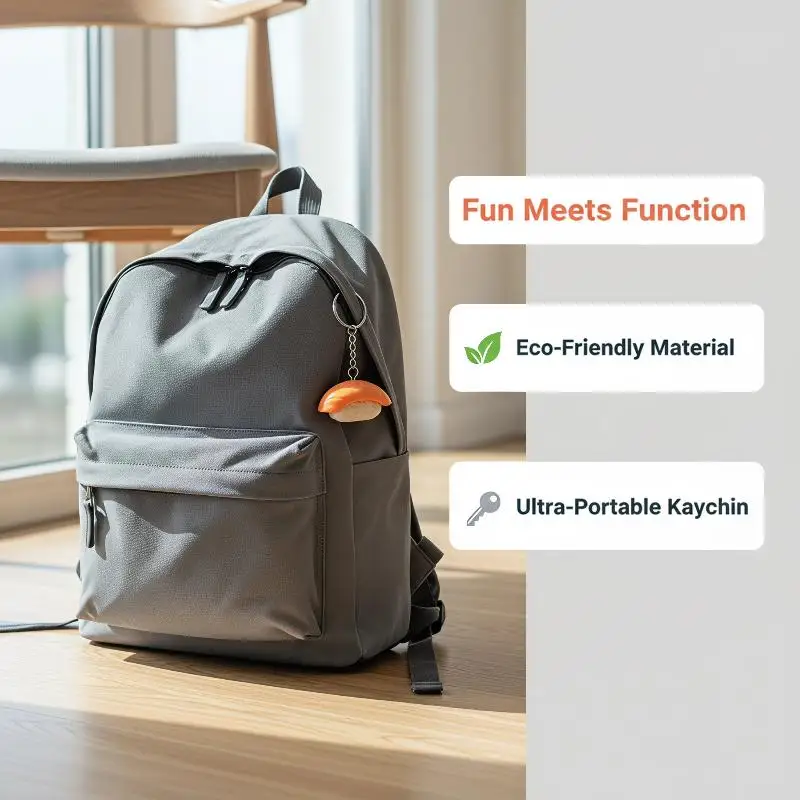 3D-gedruckter Clicker-Sushi-Schlüsselanhänger, Taschenanhänger, Rucksack-Schlüsselring, Anti-Stress-Fidget-Geschenkspielzeug – Detail 5