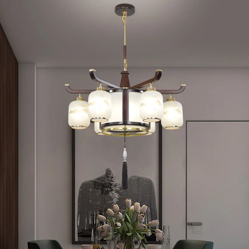 

New Chinese chandelier, living room, new dining room, study, bedroom light, Chinese style, all copper
