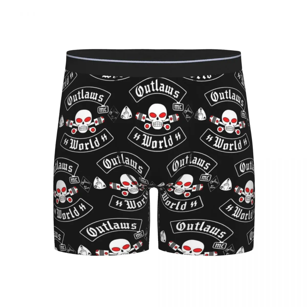 

Long Boxer Underpants Shorts Outlaws Mc Support Panties Male Soft Underwear for Homme Man Boyfriend Gift