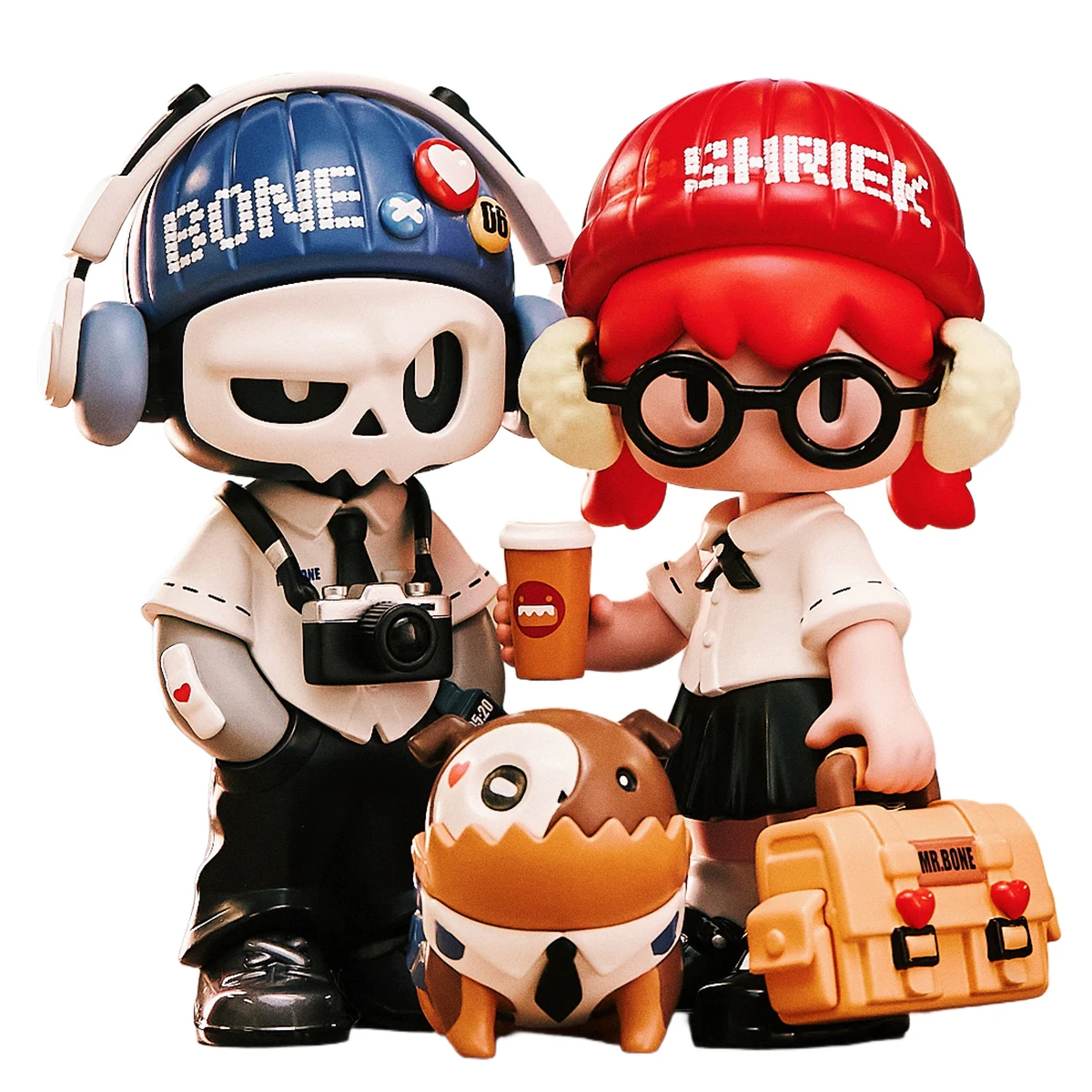 

HIPLAY MR.BONE Big Doll School Uniform Couple Set FIRST LOVE Art Figurine