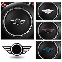 For Mini Cooper S F54 F55 F56 F57 R55 R60 Car Steering Wheel Panel Decals 3D Center Interior Epoxy Badge Sticker Car Accessories