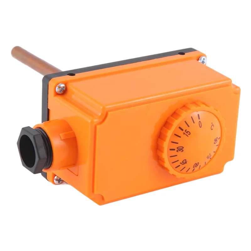 A33R-G1/2 Male Thread Hot Water Pipe Thermostat Temperature Controller 90 Celsius High Temperature Start Heating System Parts