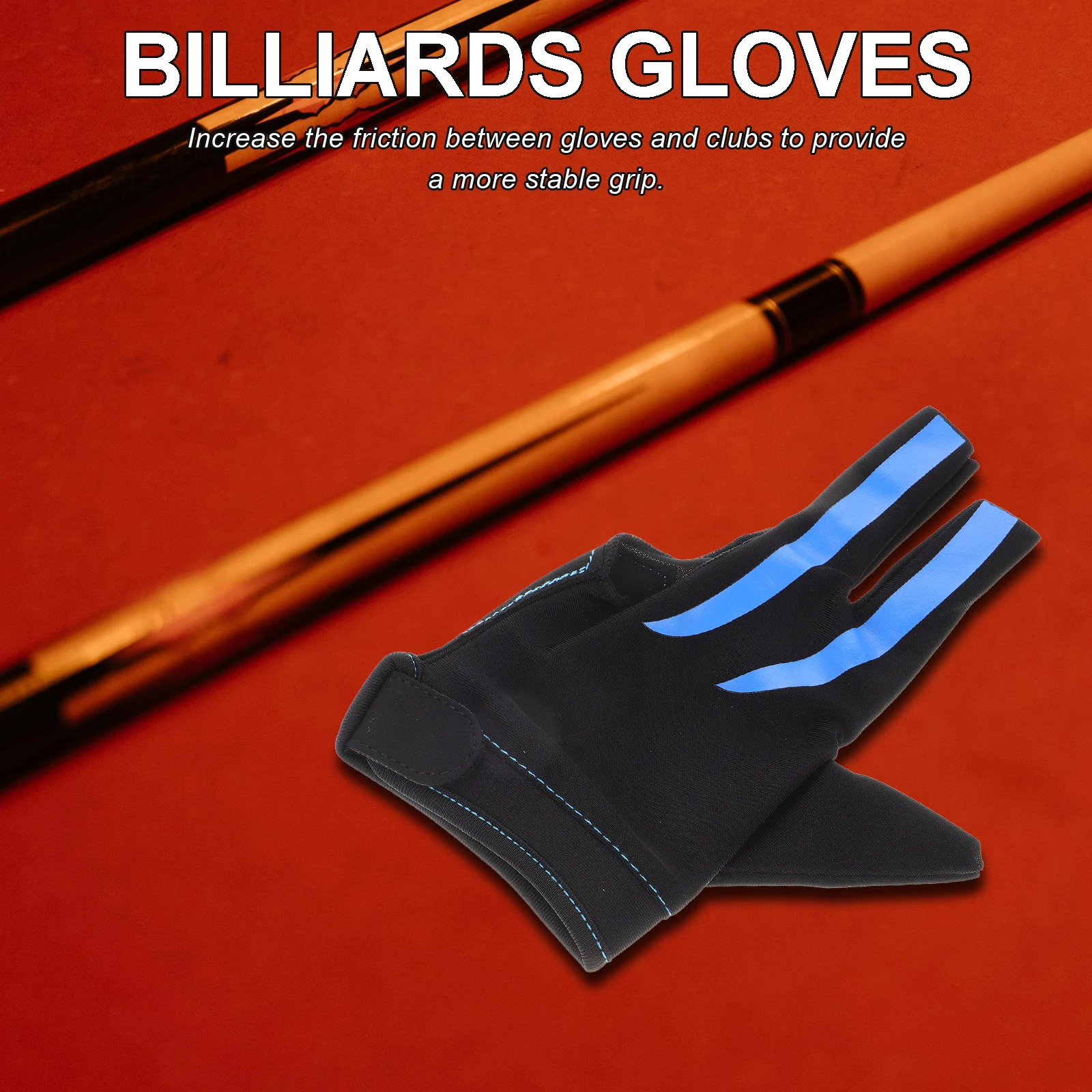 

Three-finger Billiards Gloves Polyester Fingers Comfortable Snooker Elastic Fingerless Breathable