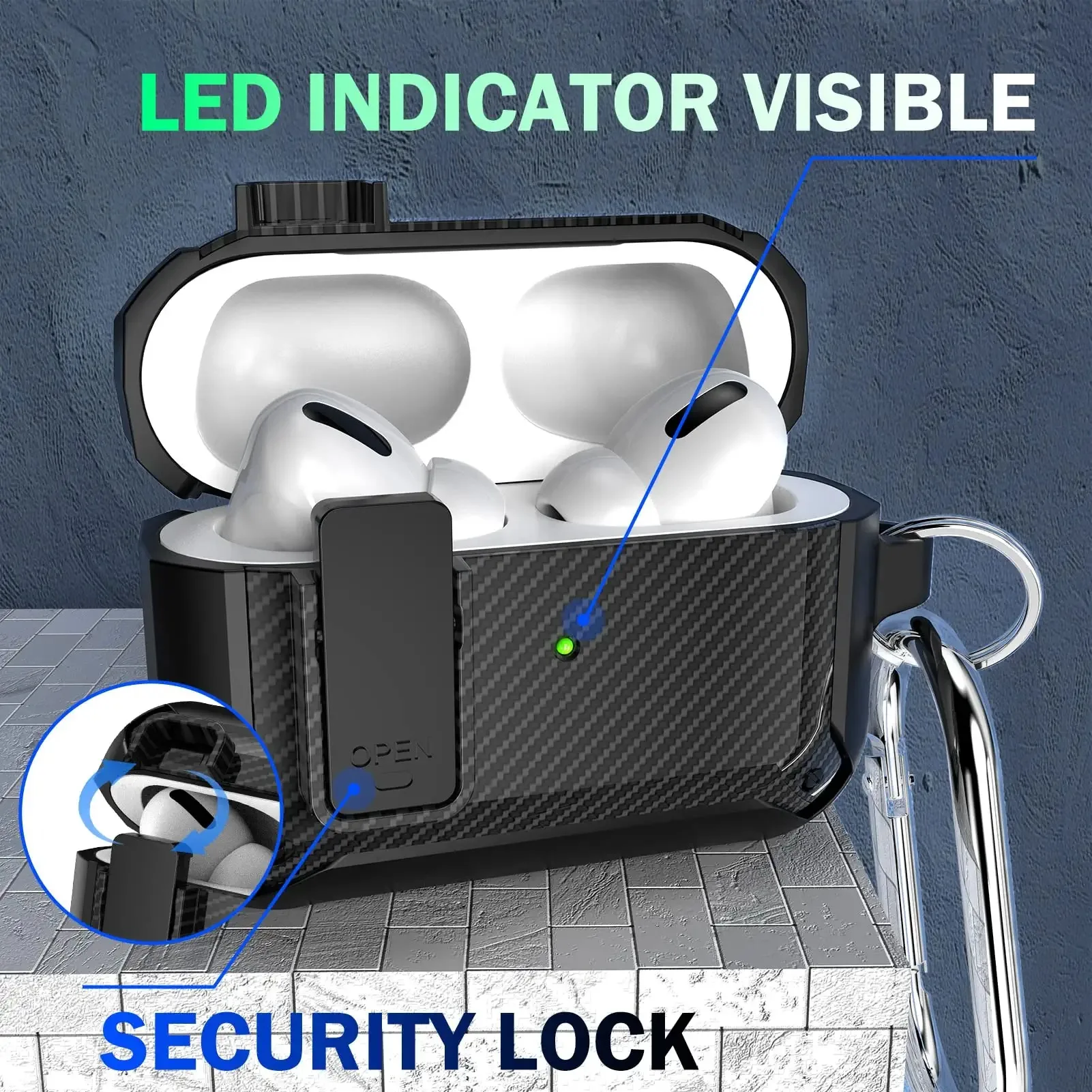 ل Airpods برو 2nd جيل غطاء تغليف للرجال النساء العسكرية درع حامي صدمات ل أبل AirPods برو 2 2022 حافظة