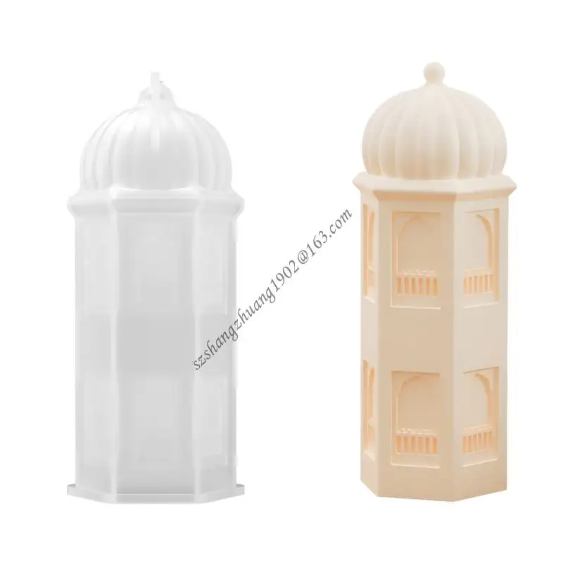 

Q6RB Reusable Silicone Mold for Crafting Pagoda Shaped Aromatherapyies Mold