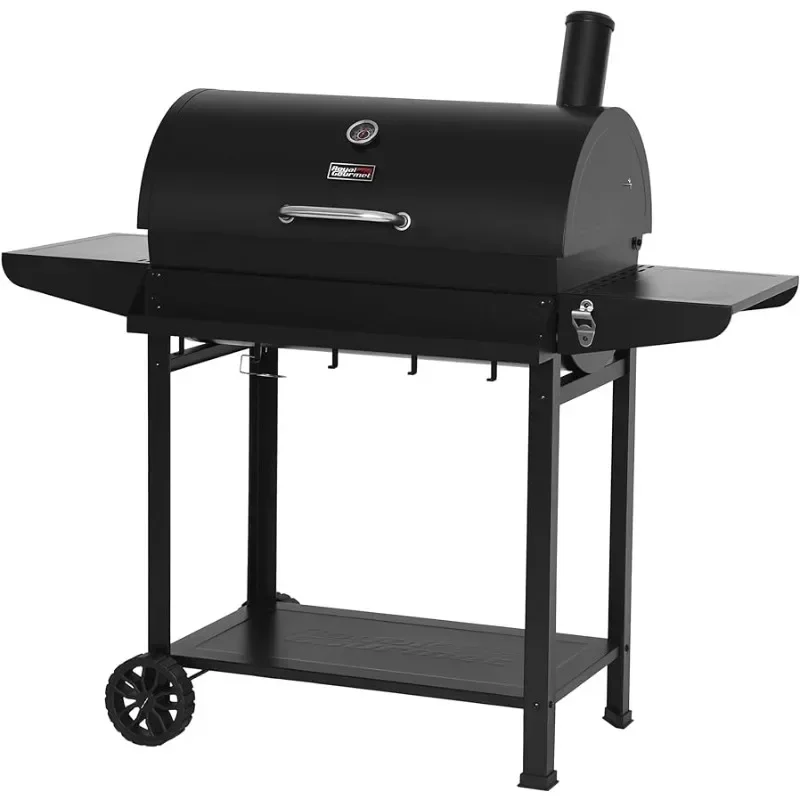 Royal Gourmet CC1830T Parrilla de carbón de barril de 30 pulgadas con cesta de almacenamiento frontal, parrilla para barbacoa al aire libre con 627 cuadrados en. Los cocinar son