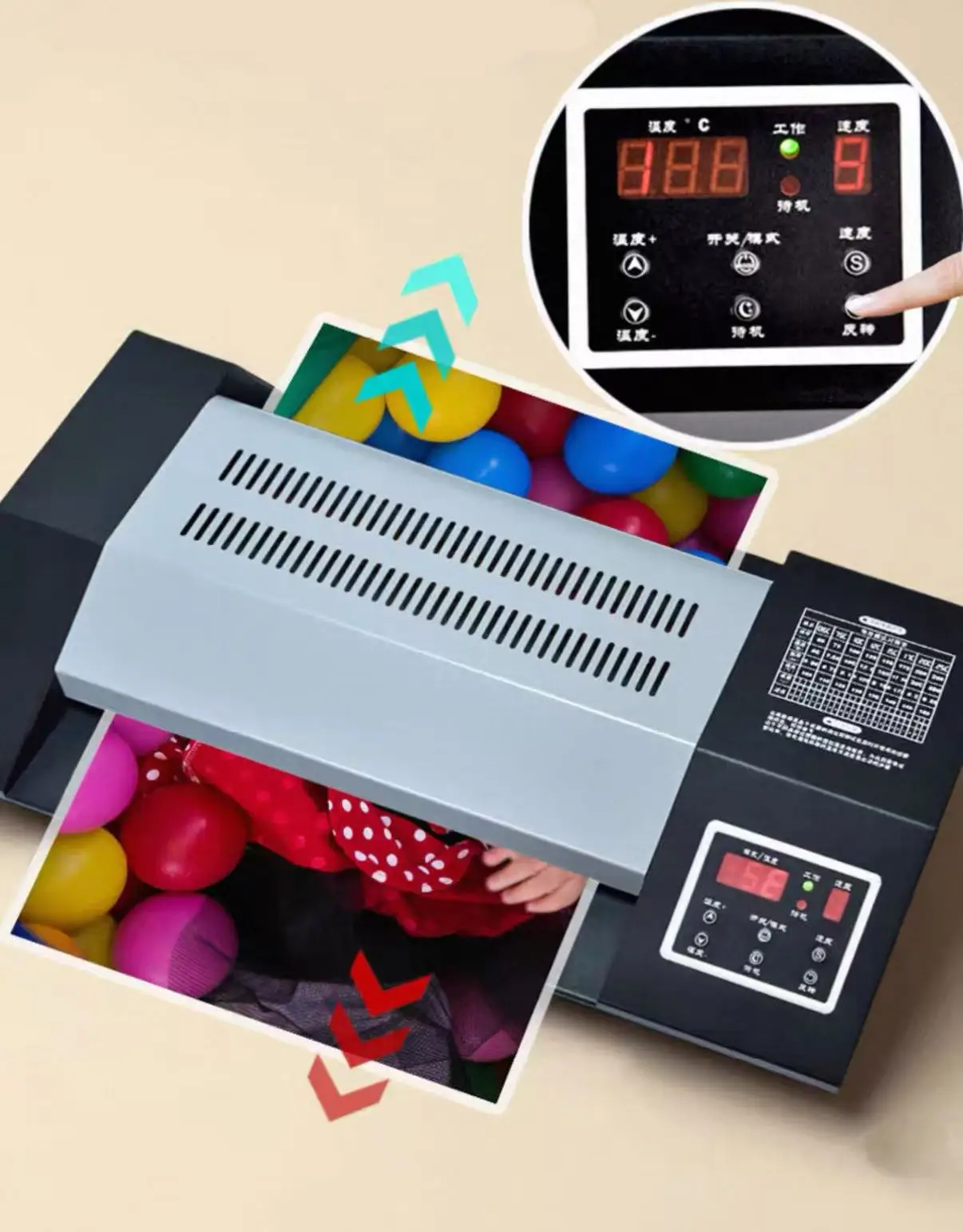 【HOT】Heavy Laminator  8 Roller Thermal Laminator for Teaching Resources Certificate