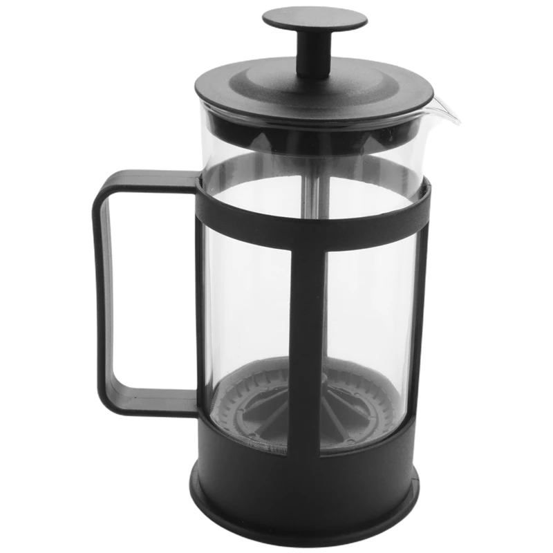 

3X French Press Coffee & Tea Maker 12Oz, Thickened Borosilicate Glass Coffee Press Rust-Free And Dishwasher Safe