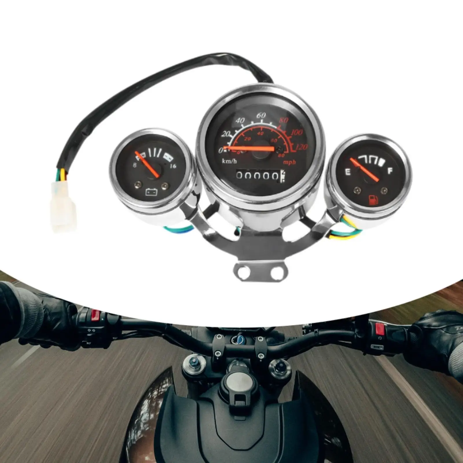 Motorcycle Instrument Kit Digital Meter Speedometer Odometer Voltmeter Fuel Gauge Combo for Accurate Riding Data and Accessories