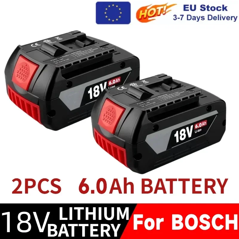 Batteria al litio per utensili elettrici senza fili Bosch 18V, BAT609BAT610G BAT618BAT620BAT622GSR18V-LI 18V 6000mAh