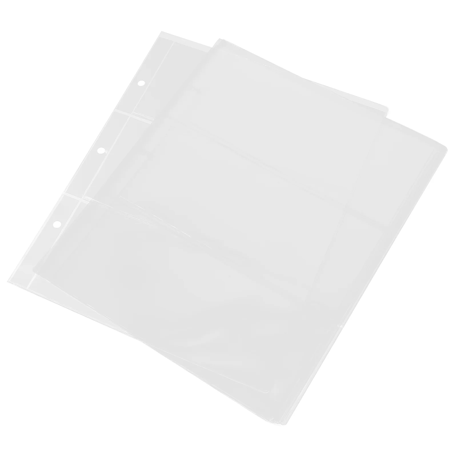 2 confezioni da 20 pagine Libro universale per la raccolta di banconote Album di valuta in PVC Porta soldi in carta Custodia protettiva trasparente per pagine