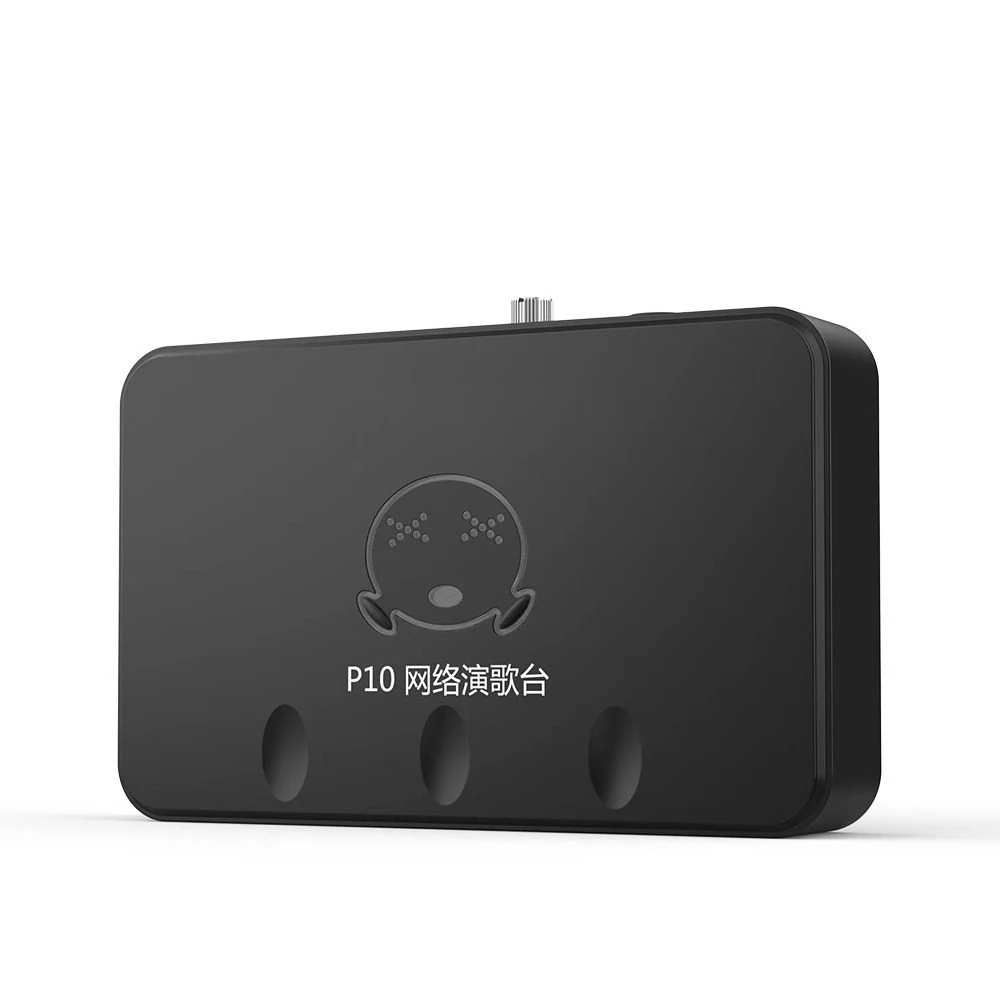 Kesosi P10 Black Single Card USB External Sound Card Karaoke Shouting Electronic Sound Recording Live Broadcast YY Voice Device