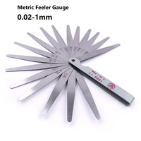 Stainless Steel Feeler Gauge 0.02mm to 1mm Thickness Gap Metric Filler Feeler Measuring Gauge