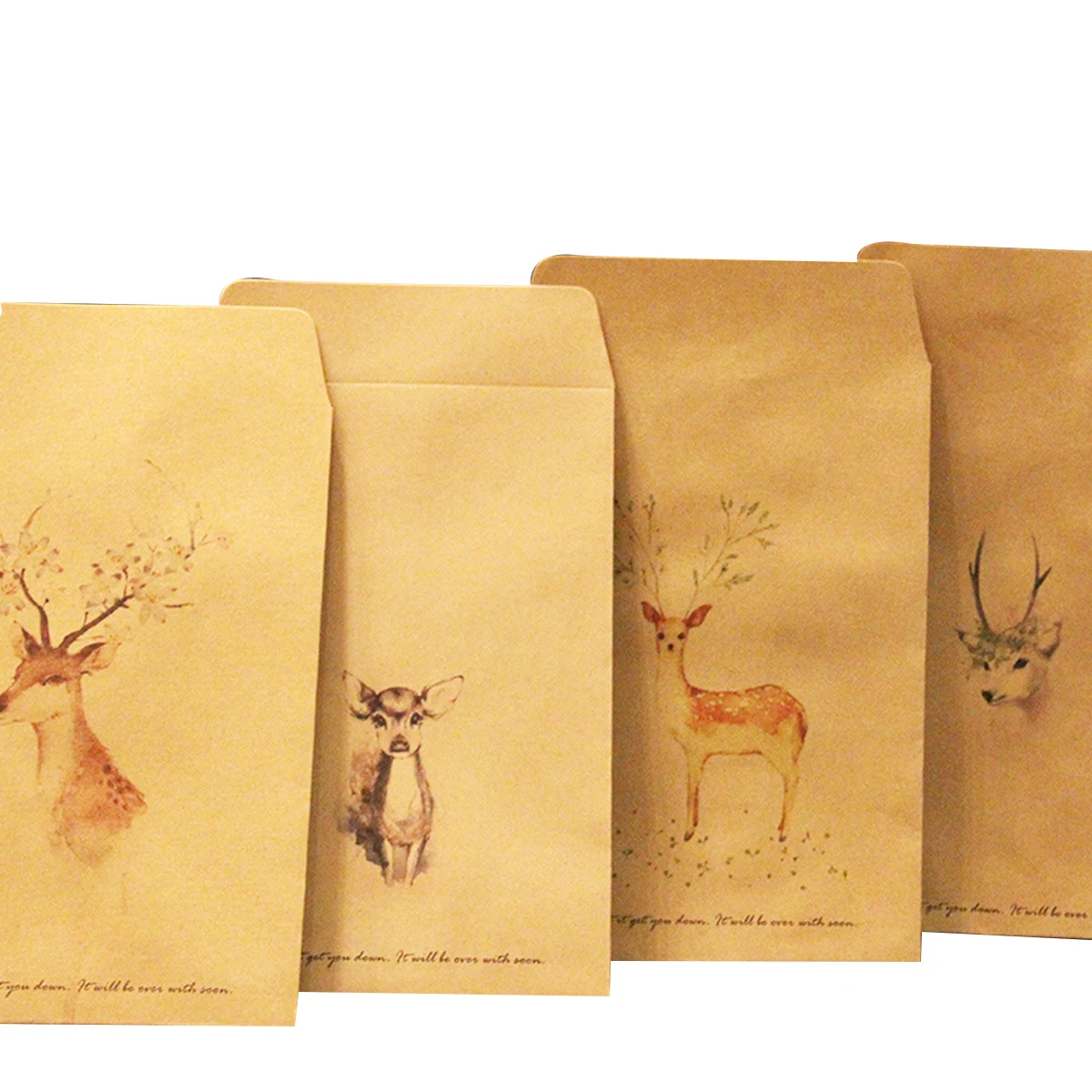 

10 Pcs Kraft Paper Envelopes Colored Mini Storage Photo Vintage Biodegradable Gift Printing Supplies Retro Brown Letters