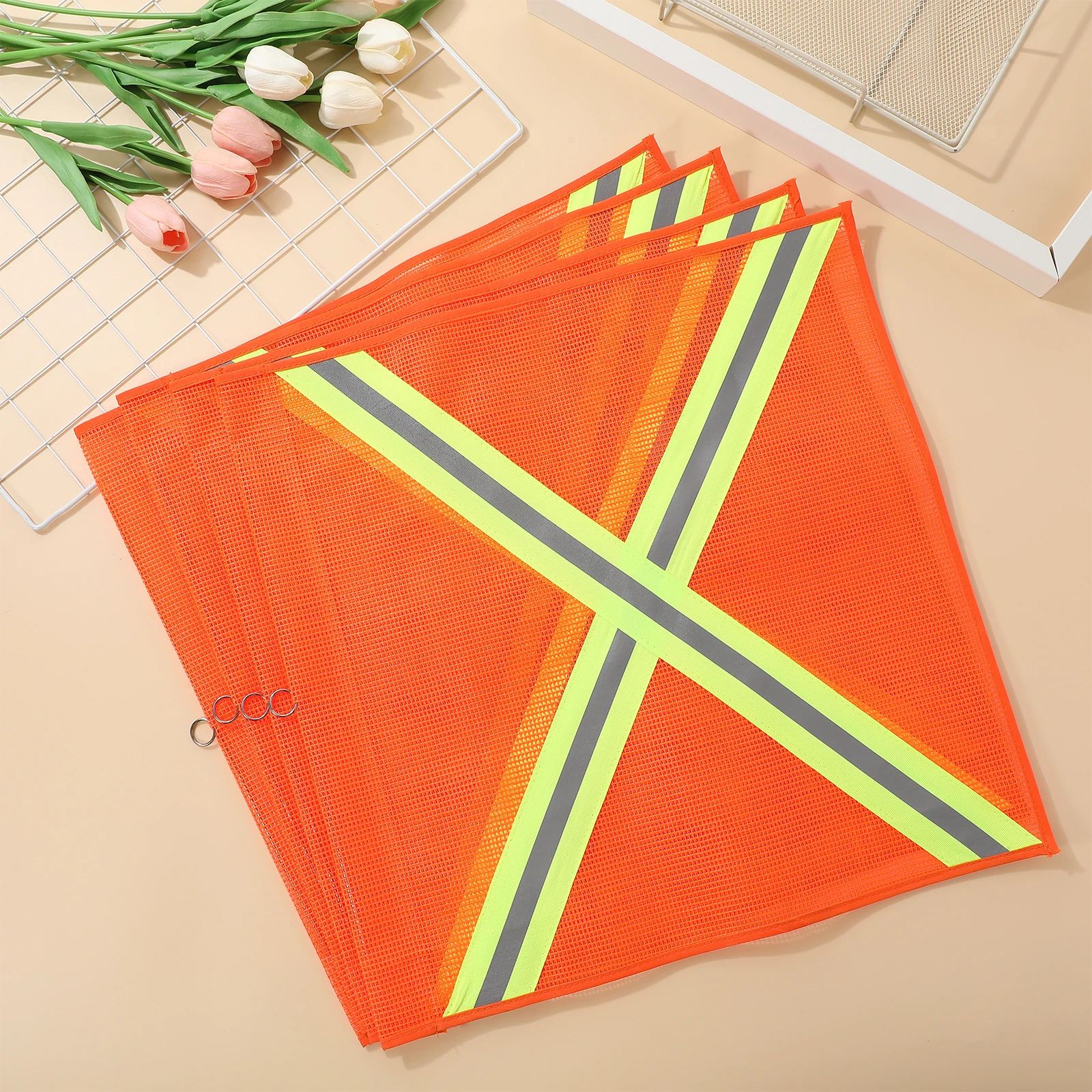 

4 pcs Reflective Safety High Visibility Warning For Trucks Trailers Vehicles Portable Traffic Warning Outdoor Emergency