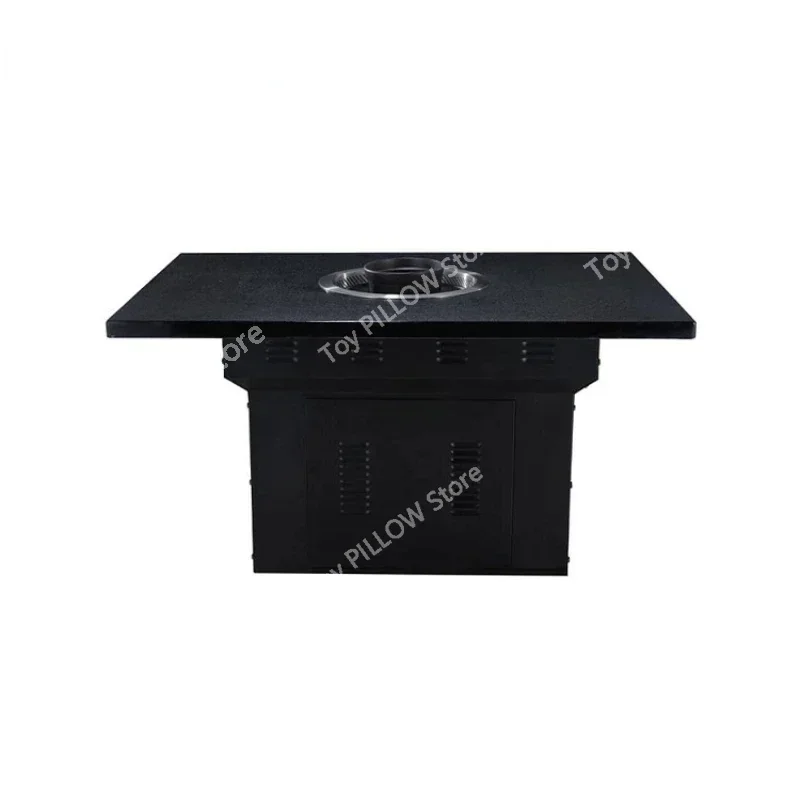 Restaurant Black Bbq Grill Table Electric Non Smoke   