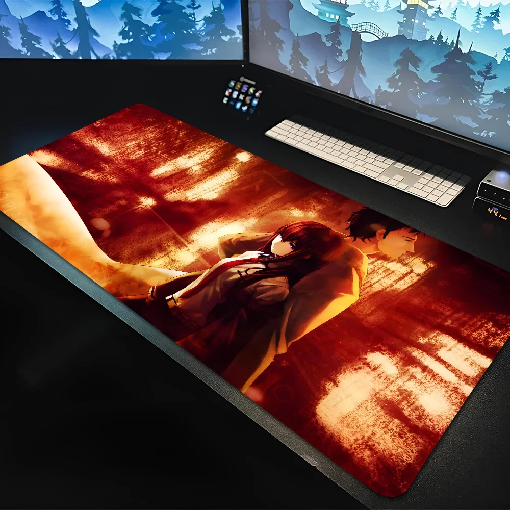 

GAME SteinsGate Makise Kurisu Non-slip Mouse Pad Suitable For Office Computers Laptops E-sports Game Desk Mats XXL Keyboard