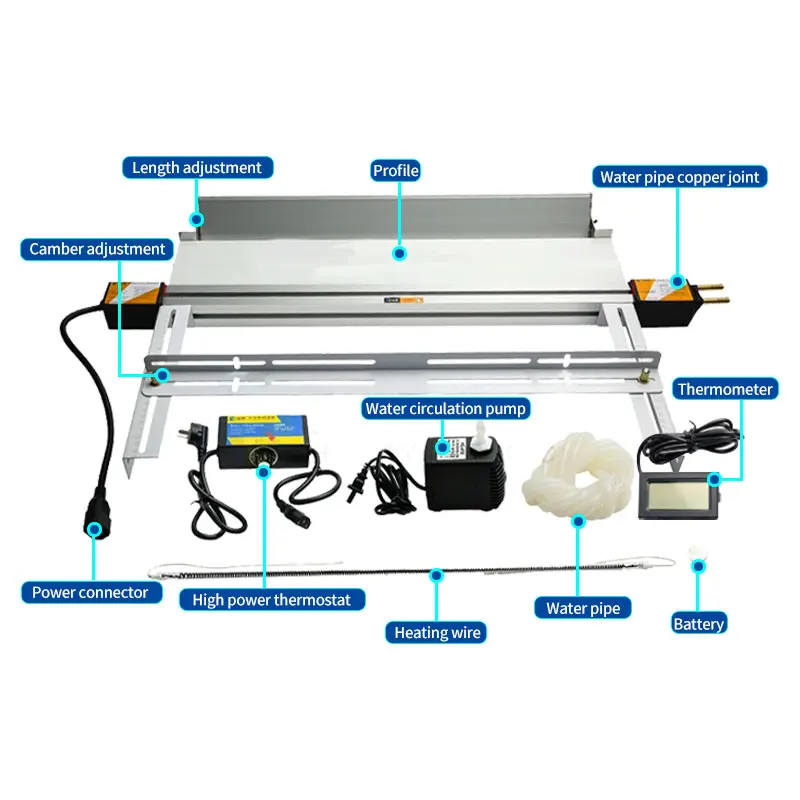 Semi-automatic acrylic letter bending machine with motor 1250mm