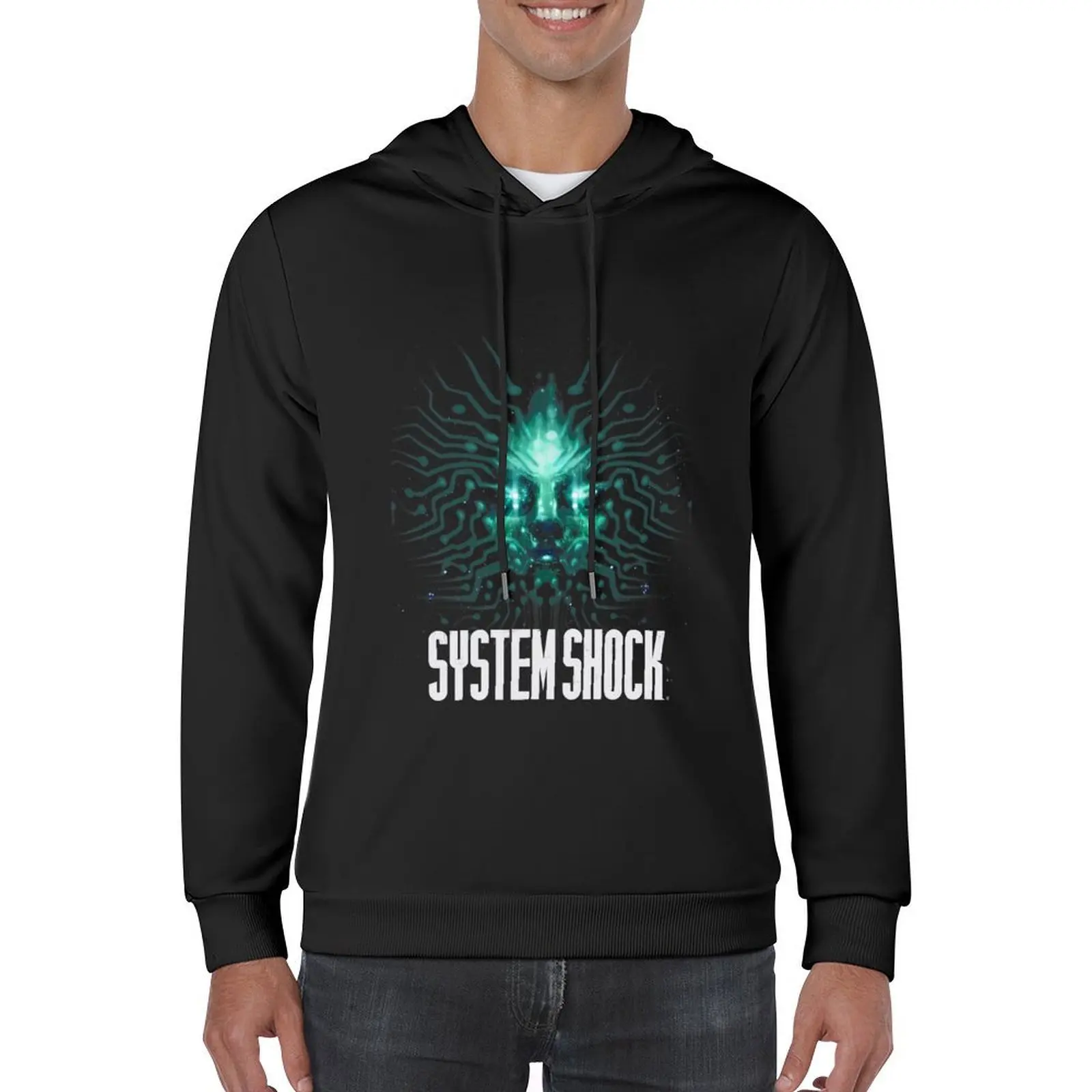 System Shock Hoodie graphic t shirts men mens designer clothes korean style clothes clothes for men hoodie for men