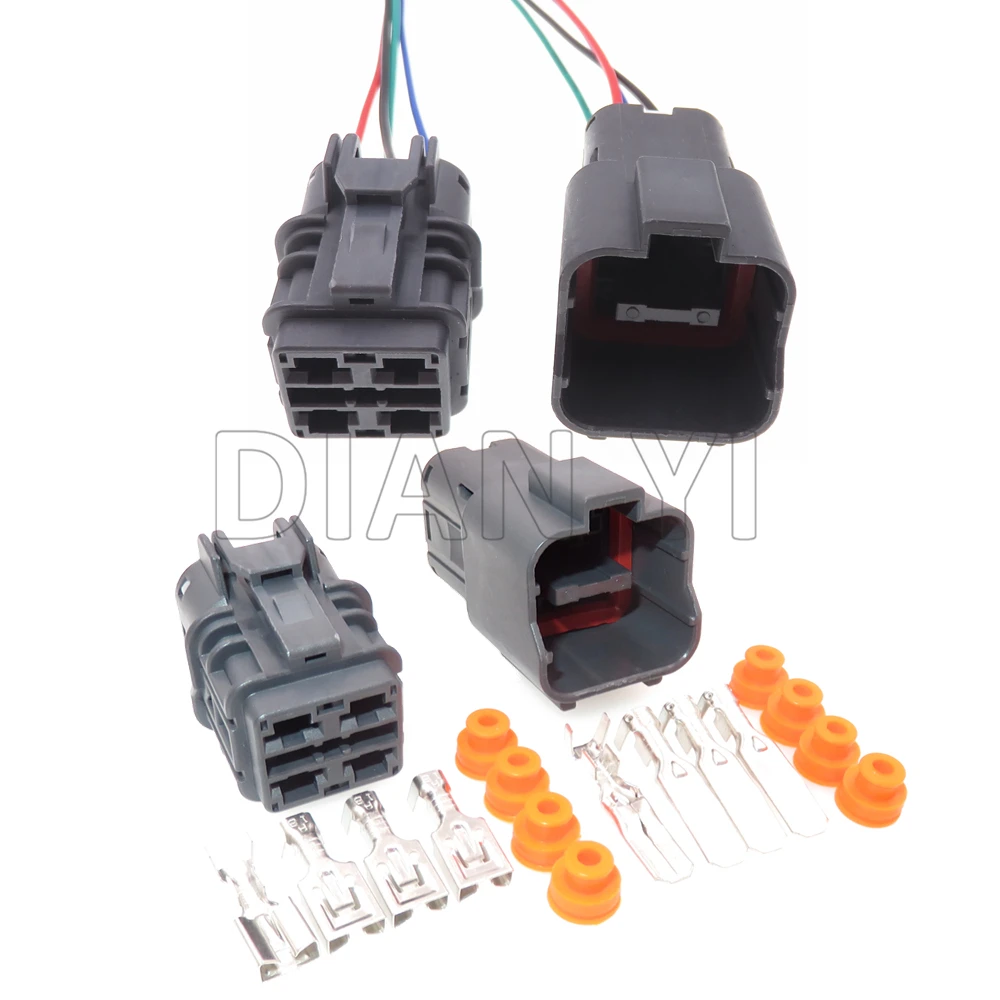 

1 Set 4 Way Starter Auto Throttle Motor Plastic Housing Connector Assembly 7222-6244-40 7123-6244-40 Car Waterproof Wire Socket