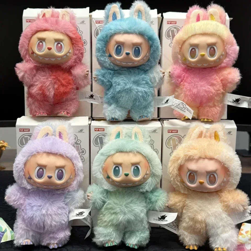 

For Labubu 3 Heartbeat Macaron Enamel The Monsters Face Blind Box Pvc Figurine Tabletop Ornament Kawaii Doll Kid Birthday Gift