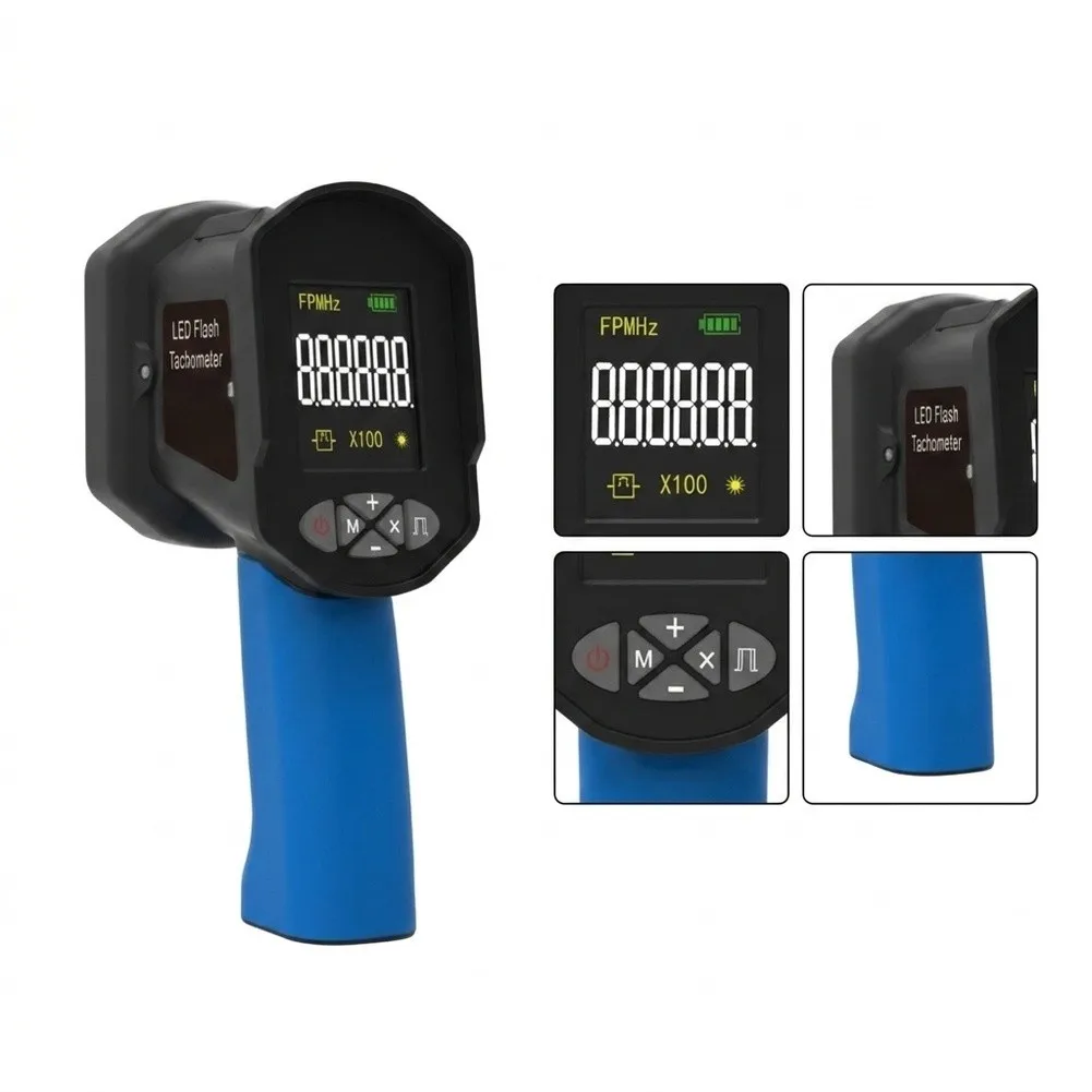 HP-8000B Non-Contact Digital Stroboscope Tachometer Motors Electrical Machinery Rotation Speed-Testing Instrument Measuring Tool