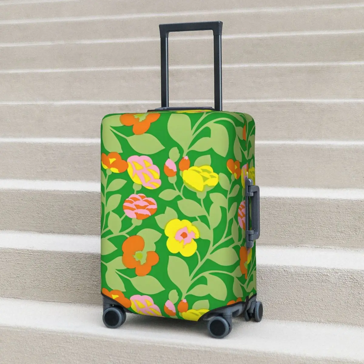 

Flower Print Suitcase Cover Practical Cruise Trip Protection Luggage Accesories Vacation