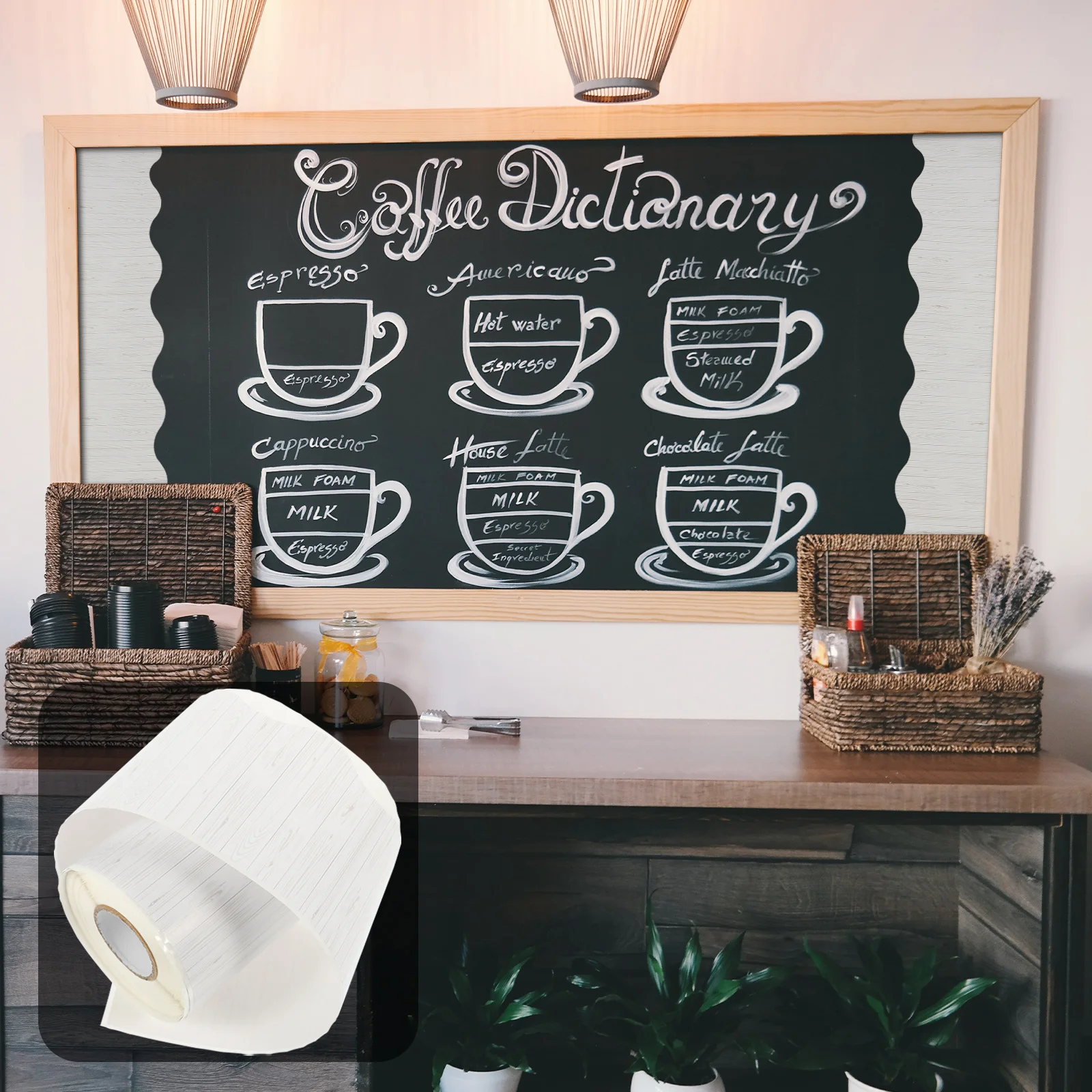 

Copper Plate Stickers Self Adhesive Trim Border for Walls Classrooms Display Boards Bulletin Decor Wood Grain Wallpaper