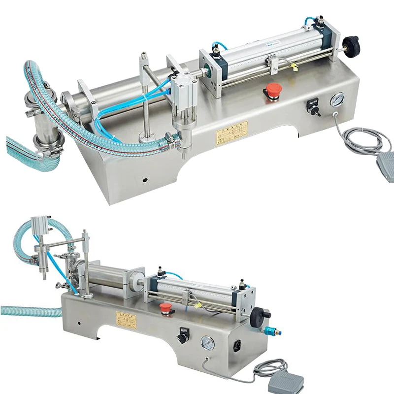 

Liquid Filling Machine Stainless Steel Pedal Type Pneumatic Quantitative Juice Filling Machine Beverage Packing Filler