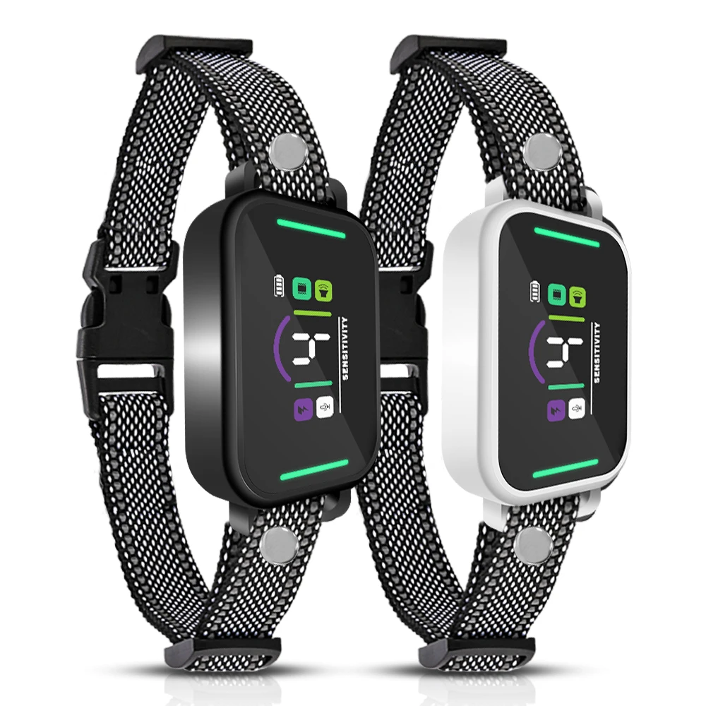 طوق لحاء الكلاب طوق تدريب مضاد للنباح مع صدمة اهتزاز صفير للكلاب الكبيرة والمتوسطة الصغيرة، طوق صدمة الحمل مع 8 Adju #2