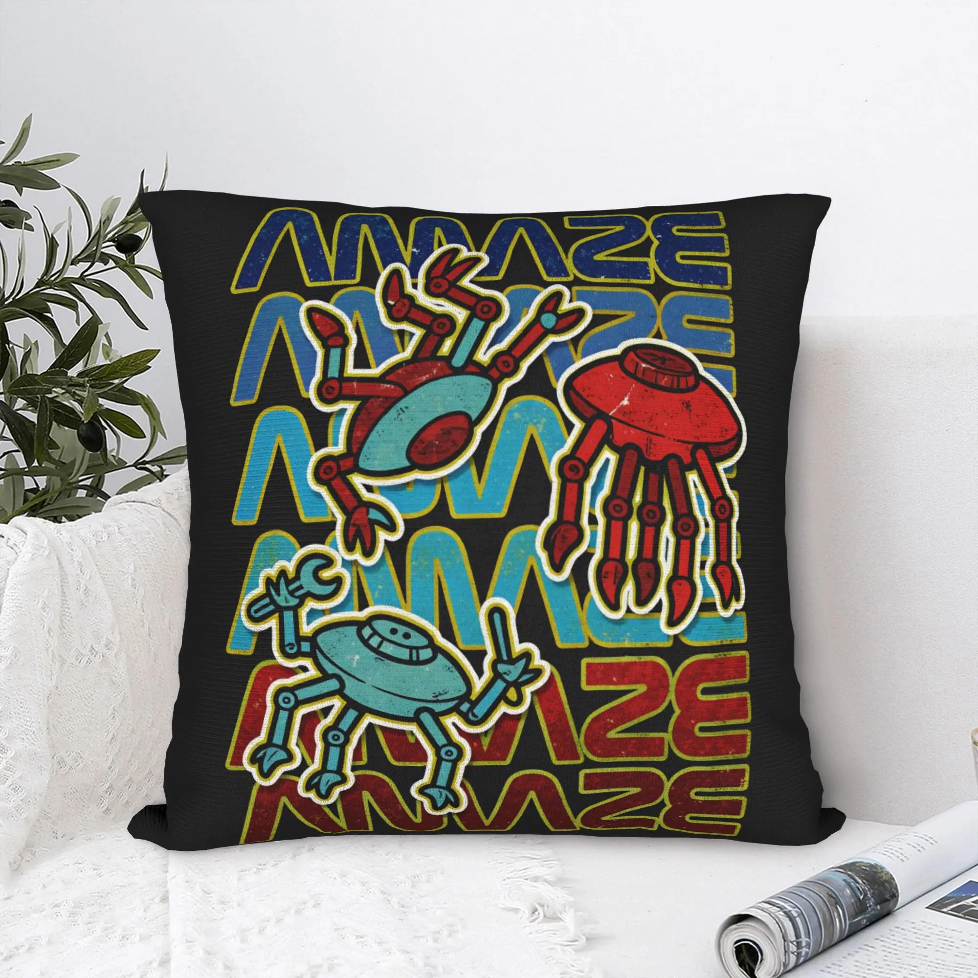 Pillow Case R-Rockys Amazes Soft  Pillow Cover For Sofa Bedroom Home Decor Cute Funny Pillowcases