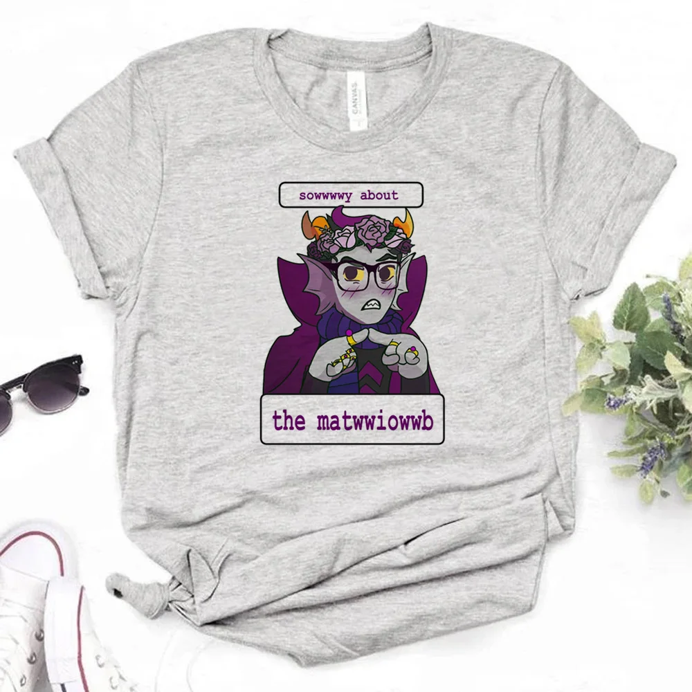 Homestuck t shirt women funny streetwear designer Tee girl graphic manga funny clothing