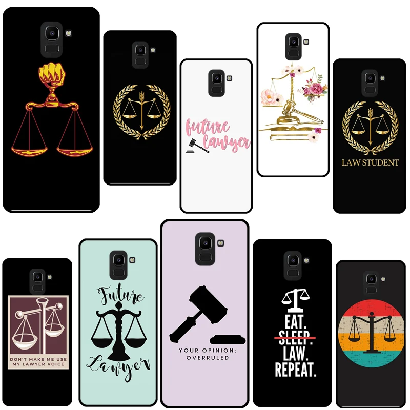 Lawyer Judge Pattern Art For Samsung A6 A7 A8 A9 J8 2018 J4 J6 Plus A3 A5 J1 J3 J5 J7 2016 2017 Back Cover Case